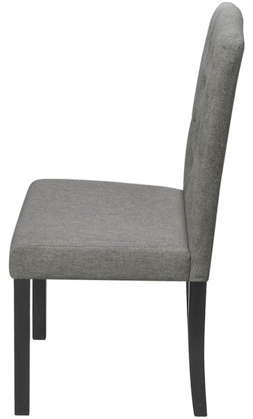 Jídelní židle 2 ks šedé textil 242223