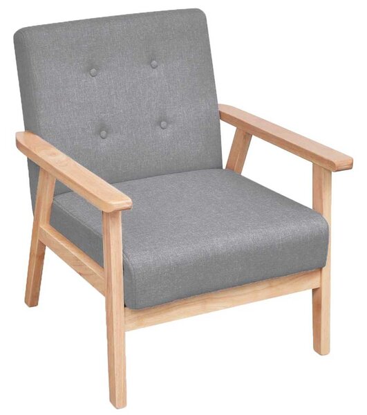 Sedací souprava 2 kusy textil světle šedá 272220