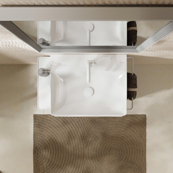 Hansgrohe Xelu Q umyvadlo 60x48 cm obdélníkový klasický-nábytkový bílá lesk 61016450