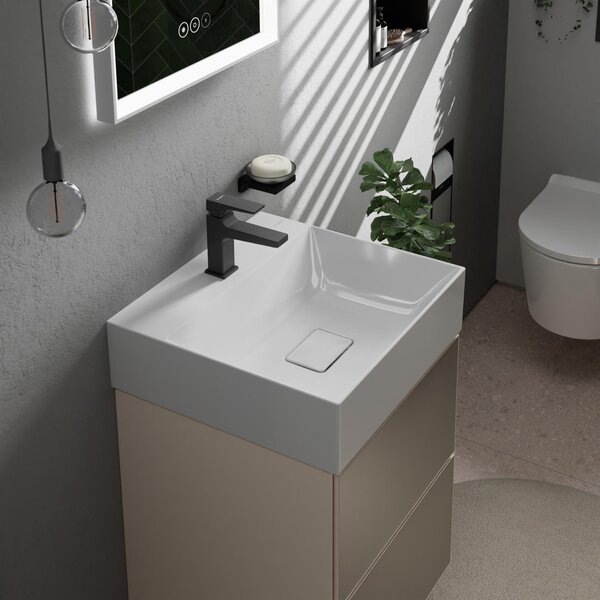 Hansgrohe Xevolos E umyvadlo 50x48 cm obdélníkový klasický bílá matný 61088450