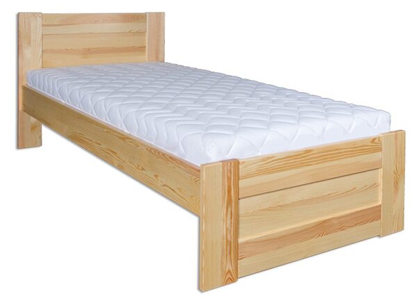 Borovicová postel LK121 100 x 200 cm - bezbarvý