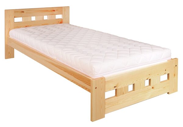 Borovicová postel LK145 80 x 200 cm - bezbarvý
