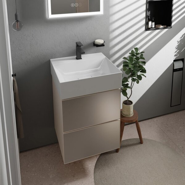 Hansgrohe Xevolos E umyvadlo 50x48 cm obdélníkový klasický bílá matný 61088450