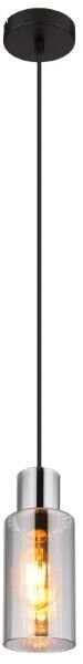 GLOBO 15708H LIDARIA závěsné svítidlo D100mm 1xE27 černá, kouřová