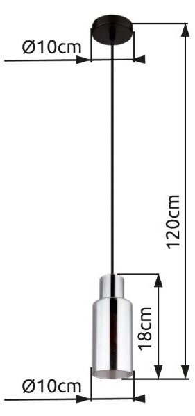 GLOBO 15708H LIDARIA závěsné svítidlo D100mm 1xE27 černá, kouřová