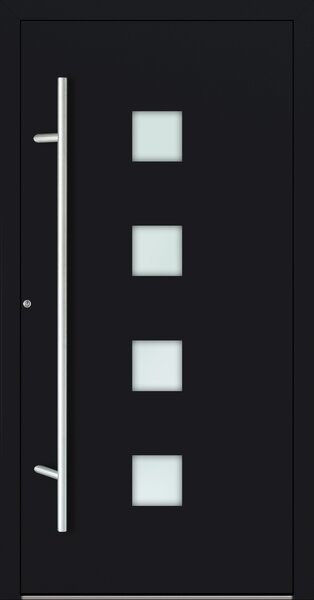 Hliníkové vchodové dveře FM Turen Premium P90 M03 černá RAL9005