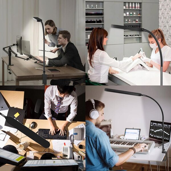 LED stolní lampa 10 W, stmívatelná, nastavitelná, 3 režimy barvy světla