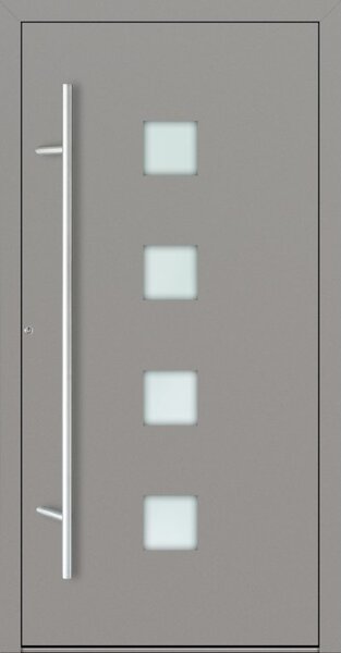 Hliníkové vchodové dveře FM Turen Premium P90 M03 šedá RAL9007