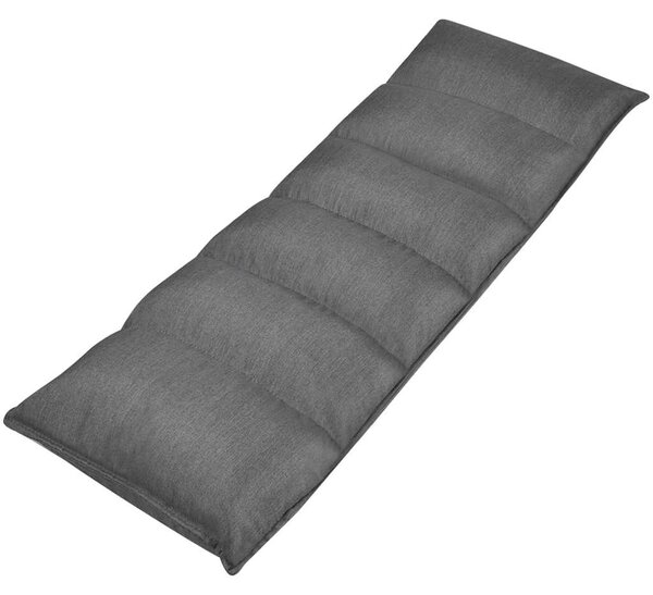 Skládací lenoška na podlahu šedá textil 242397