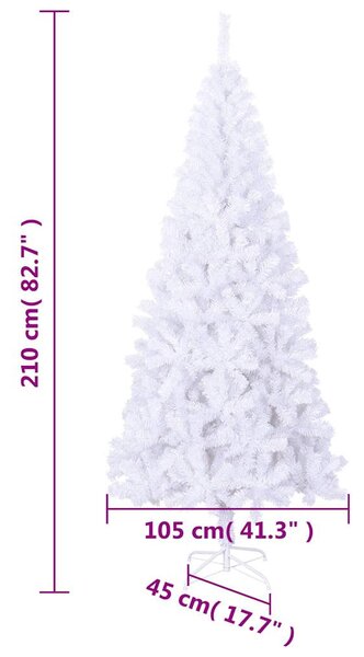Umělý vánoční stromek s ocelovým stojanem 210 cm 910 větviček 242421