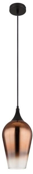 GLOBO 15552H1 LAVUS závěsné svítidlo D180mm 1xE27 černá, průhledná měděná