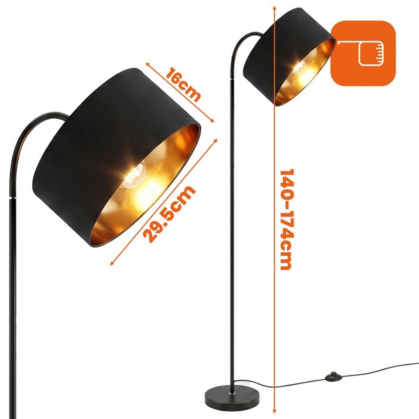 Stojací lampa E27, nastavitelná, IP20, Ø 29,5 cm