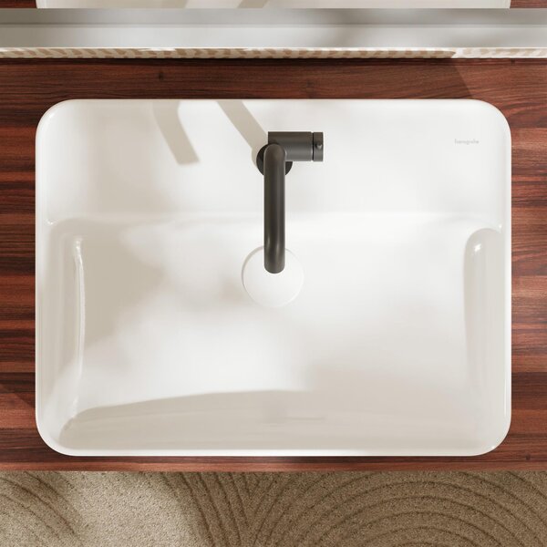 Hansgrohe Xuniva Q umyvadlo 60x45 cm obdélníkový na pult bílá matný 60172450
