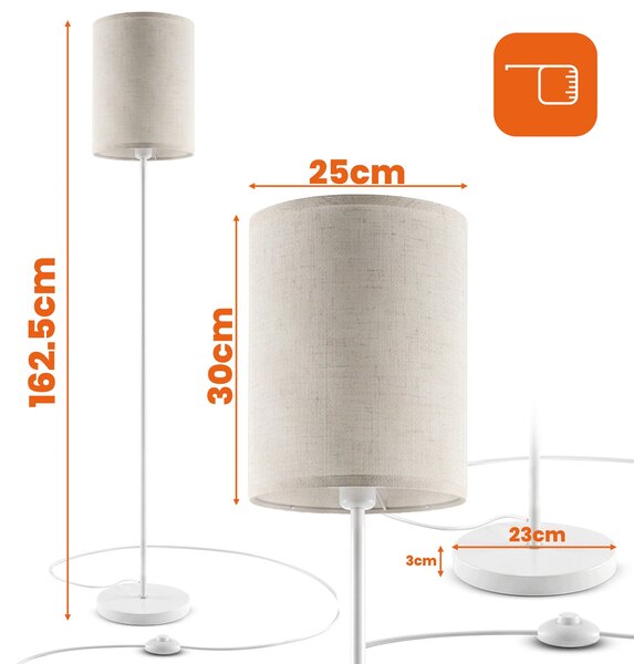 Stojací lampa E27 160 cm, IP20