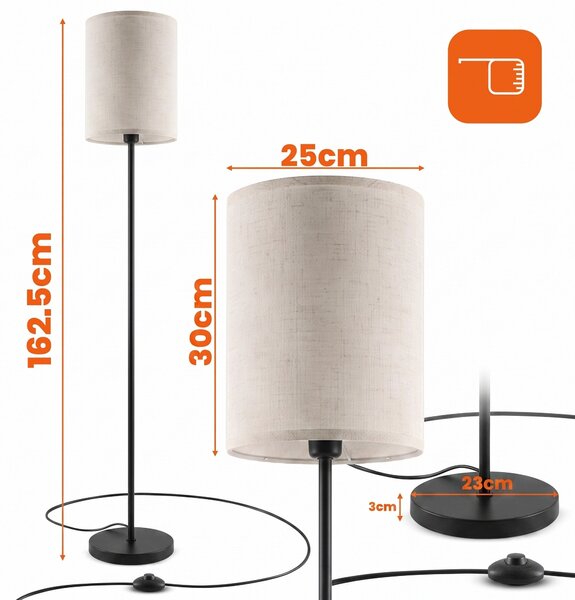 Stojací lampa E27 160 cm, IP20