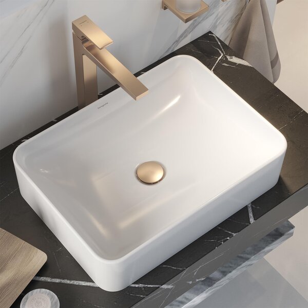Hansgrohe Xuniva Q umyvadlo 55x40 cm obdélníkový na pult bílá lesk 60168450