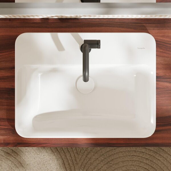 Hansgrohe Xuniva Q umyvadlo 55x45 cm obdélníkový zápustný bílá matný 60162450