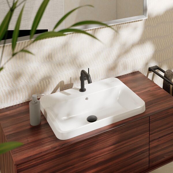 Hansgrohe Xuniva Q umyvadlo 55x45 cm obdélníkový zápustný bílá matný 60162450
