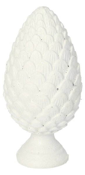 Dekorace White Cone 13cm