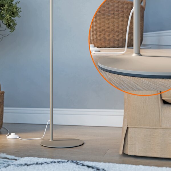 Béžová stojací lampa GX53, IP20
