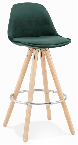 Kokoon Design Barová židle Franky Mini 65 Barva: smaragdová/přírodní