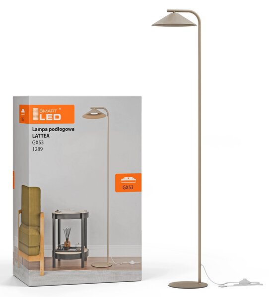 Béžová stojací lampa GX53, IP20
