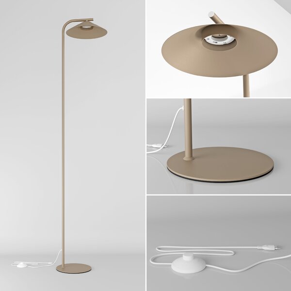 Béžová stojací lampa GX53, IP20