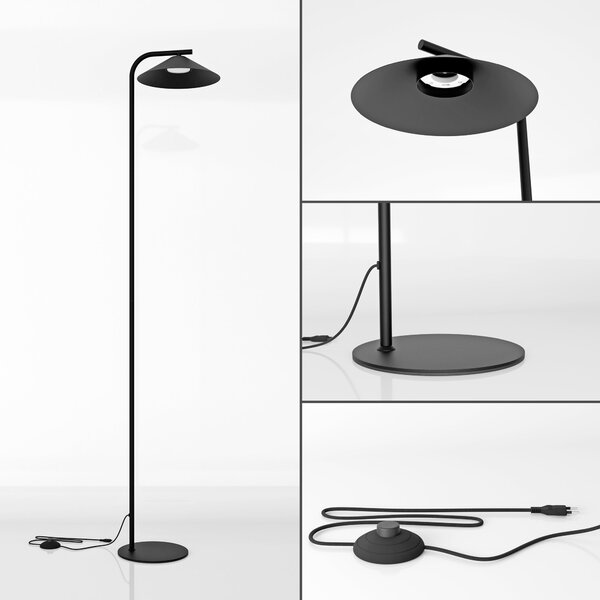 Černá stojací lampa GX53, IP20