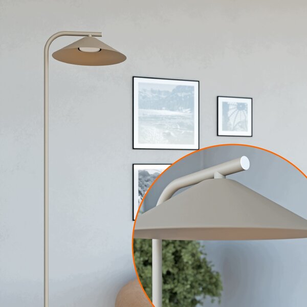 Béžová stojací lampa GX53, IP20