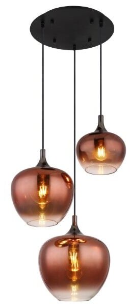 GLOBO 15548-3HG MAXY závěsné svítidlo D480mm 3xE27 černá, měděná