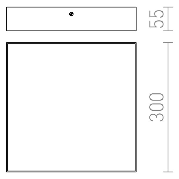 Sapho Sapho, RISA stropní LED svítilna 10W, 230V, 28x28cm, bílá, LS030B