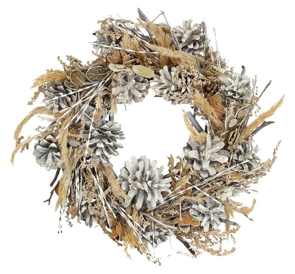 Věnec Winter Cone ⌀30cm beige