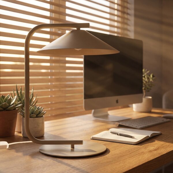 Béžová LED stolní lampa