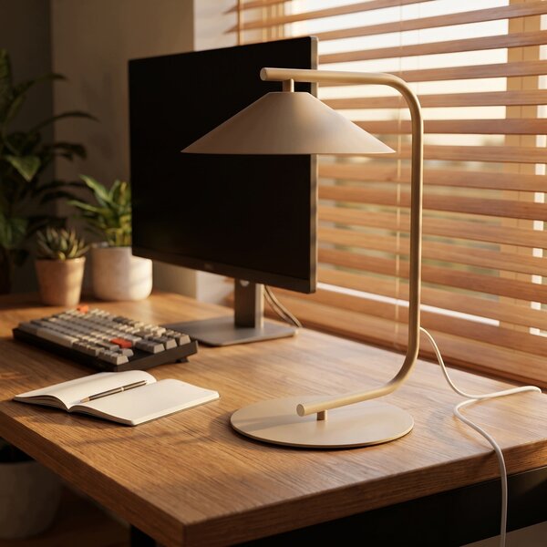 Béžová LED stolní lampa