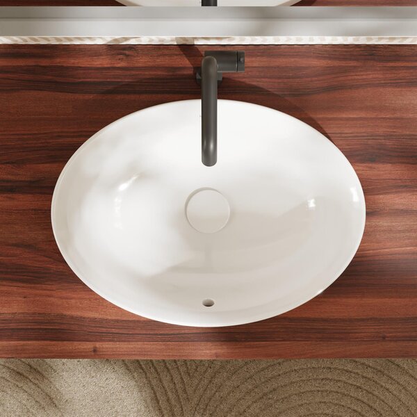 Hansgrohe Xuniva D umyvadlo 55x40 cm oválné zápustný bílá matný 60156450