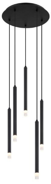 GLOBO 15629-5 BLAKE závěsné svítidlo D340mm 5xG9 černá, průhledná
