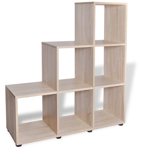 Schodovitá knihovna / police k vystavování 107 cm dub 242553