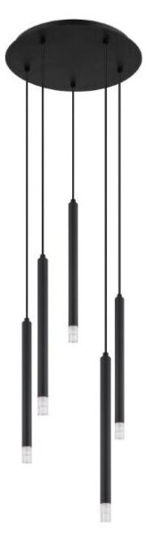 GLOBO 15629-5 BLAKE závěsné svítidlo D340mm 5xG9 černá, průhledná