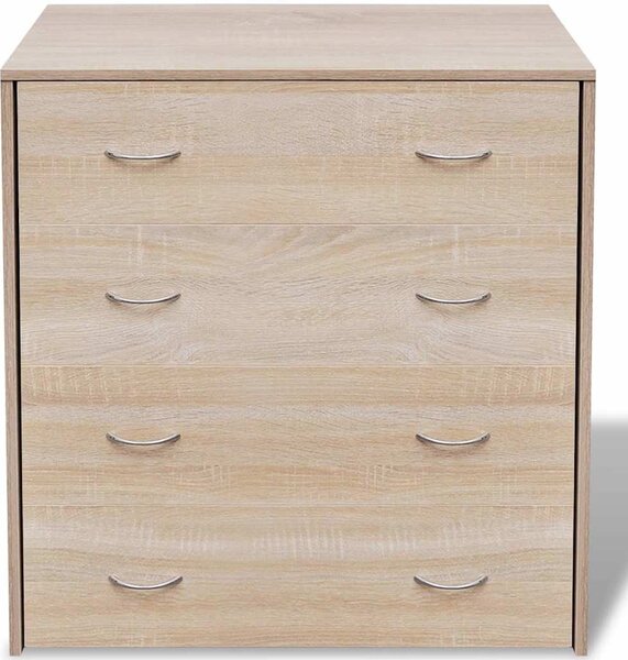 Příborník se 4 zásuvkami 60 x 30,5 x 71 cm barva dub 242544