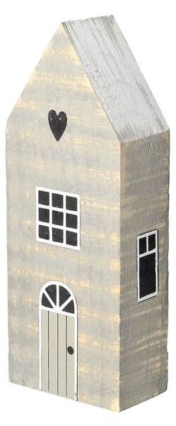 Dekorace Sněhový domeček 19cm white grey