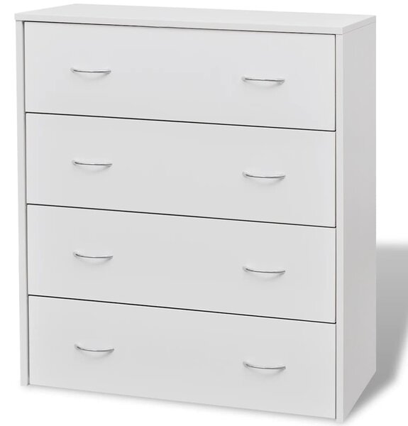 Příborník se 4 zásuvkami 60 x 30,5 x 71 cm bílý 242545