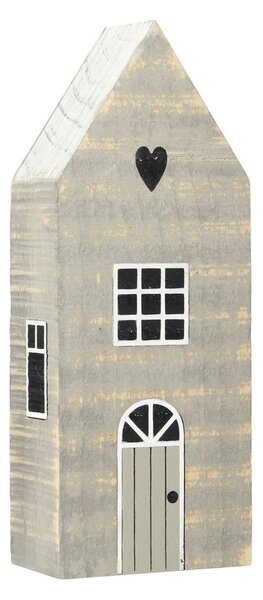 Dekorace Sněhový domeček 19cm white grey