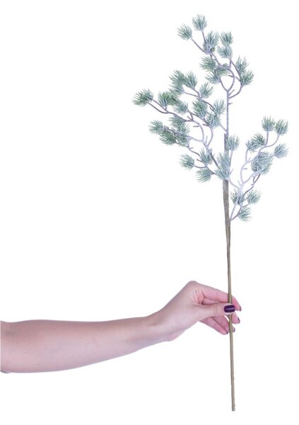 Větvička Snowy Twig 20x2x62cm light green