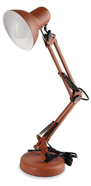 Červená stolní lampa E27, nastavitelná, IP20