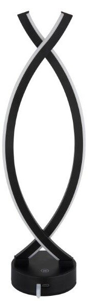 GLOBO 58457S HELA dotyková stolní lampička LED V410mm 1W/25lm 3000K černá, bílá, včetně baterie CR18650 1800mAh, USB-A 2.0 - USB-C