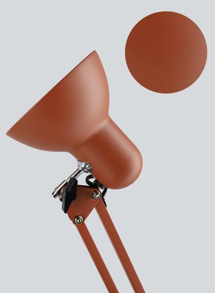 Červená stolní lampa E27, nastavitelná, IP20