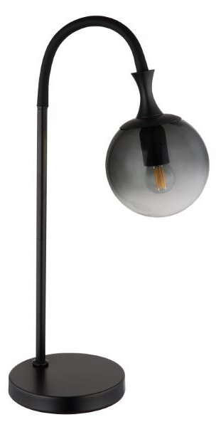 GLOBO 15885T DALTON stolní lampička V575mm 1xE27 černá, kouřová