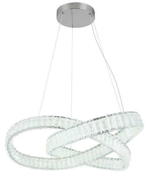 GLOBO 67162-110CCT MUCKY závěsné svítidlo D780mm LED 110W/9389lm 2700-6500K chromová, průhledná, dálkový ovladač