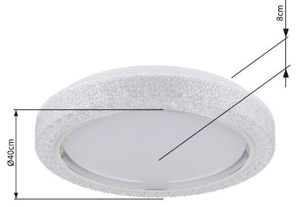 GLOBO 41265 LIAMI stropní svítidlo D400mm LED 24W/1400lm 3000K bílá