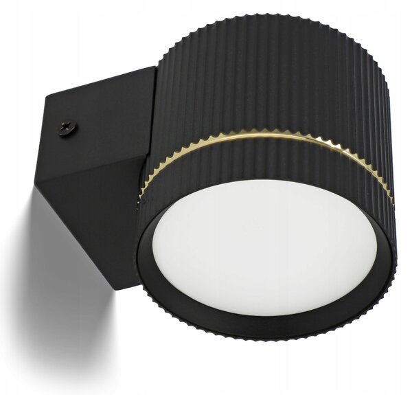 Černé nástěnné svítidlo GX53, IP20, Ø 81 mm